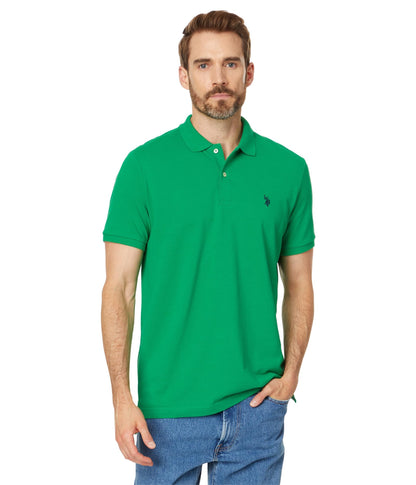 HOTU.S. Polo Assn. Men's Classic Polo Shirt, Two-Button Closure Pique Polo Shirt, Summer Fashion Golf Shirt | Two-Button Closure Pique Polo Shirt, Summer Fashion Golf Shirt