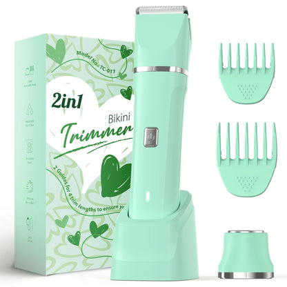 HOTRisina Bikini Trimmer for Women - Painless Electric Razors for Silk Skin,Cordless Body Shaver with Ceramic Blade, Replaceable Lady Razor, IPX7 Waterproof & Easy Cleaning, Birthday Gifts for Women