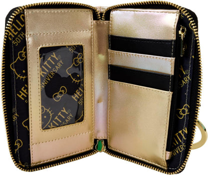 HOTLoungefly Sanrio 50th Anniversary Gold Zip Around Wallet