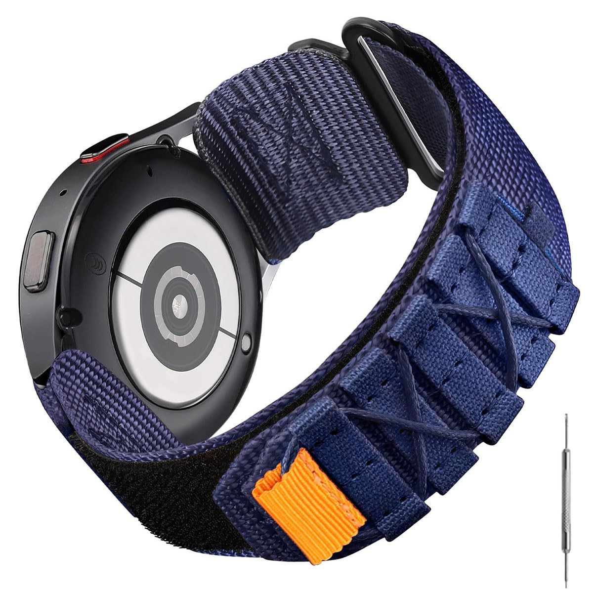 HOTRugged Nylon Sport Watch Band 20mm 22mm Quick Release Watch Strap Mountaineering Style Replacement Watch Strap 5 Colors (Black/Army Green/Navy blue/Grey/Orange) for Men Big Wrist