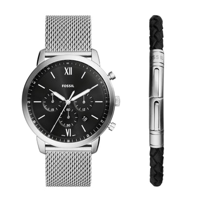 HOTFossil Men's Watch, Neutra Quartz Stainless Steel Chronograph Watch for Men