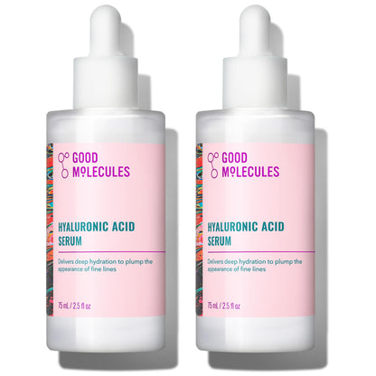 HOTGood Molecules Hyaluronic Acid Serum - 1% Hyaluronic Acid Ultra hydrating Serum Facial Moisturizer for Plumper Skin, Skin Care for Face