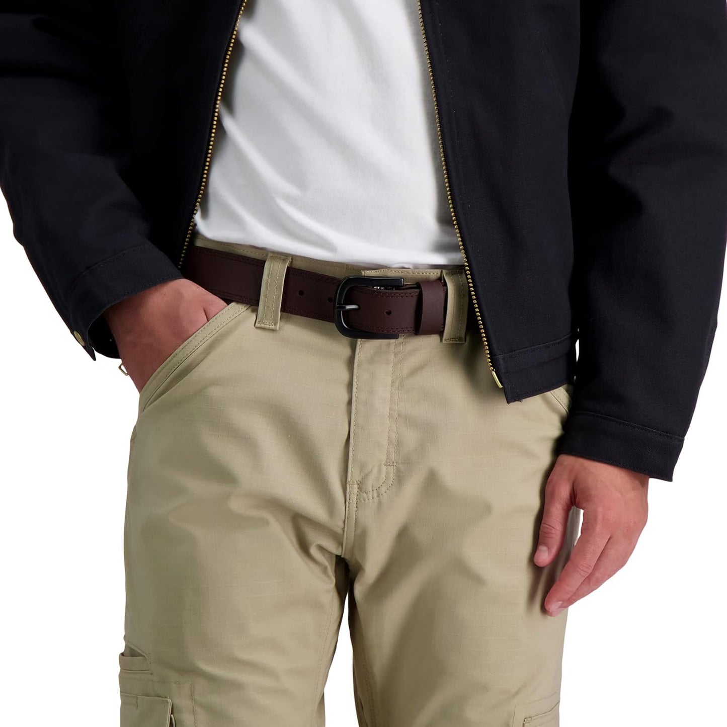 HOTDickies Men's Genuine Leather Work Casual Belt