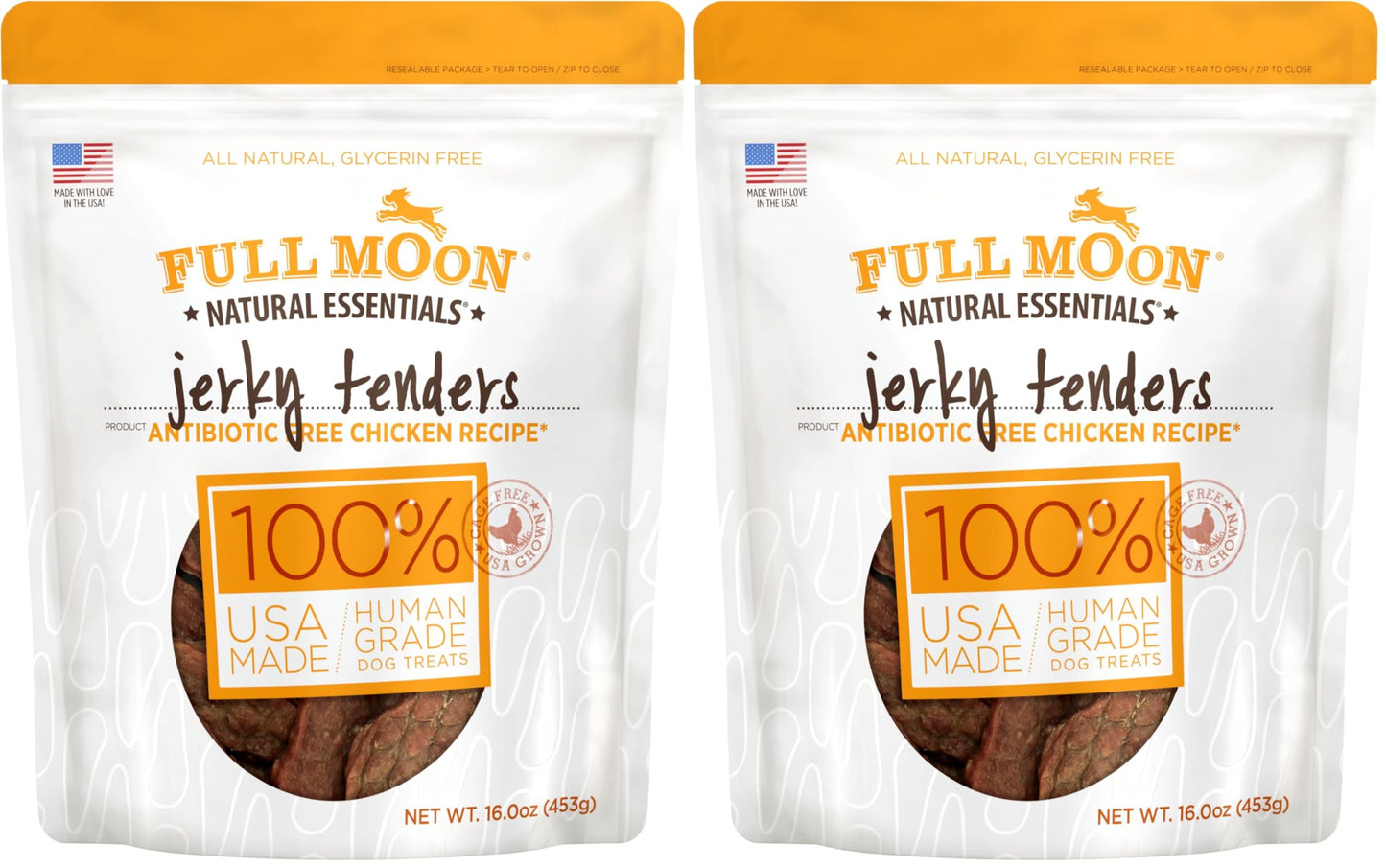 HOTFull Moon Chicken Jerky Tenders Healthy All Natural Dog Treats Human Grade Made in USA 26 oz