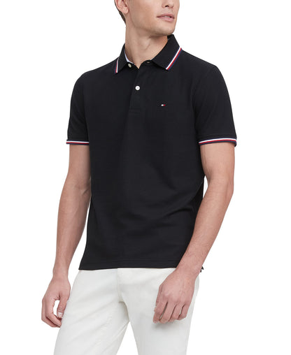 HOTTommy Hilfiger Men's Short Sleeve Moisture Wicking Stretch Polo Shirt With Quick Dry + Uv Protection