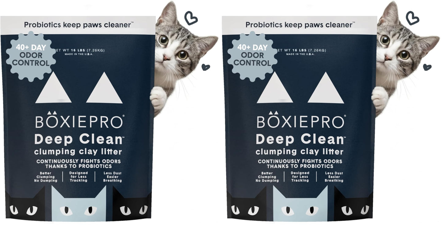 HOTBoxie Probiotic Clumping Cat Litter 40+ Day Odor Control Dust Free 16 lb