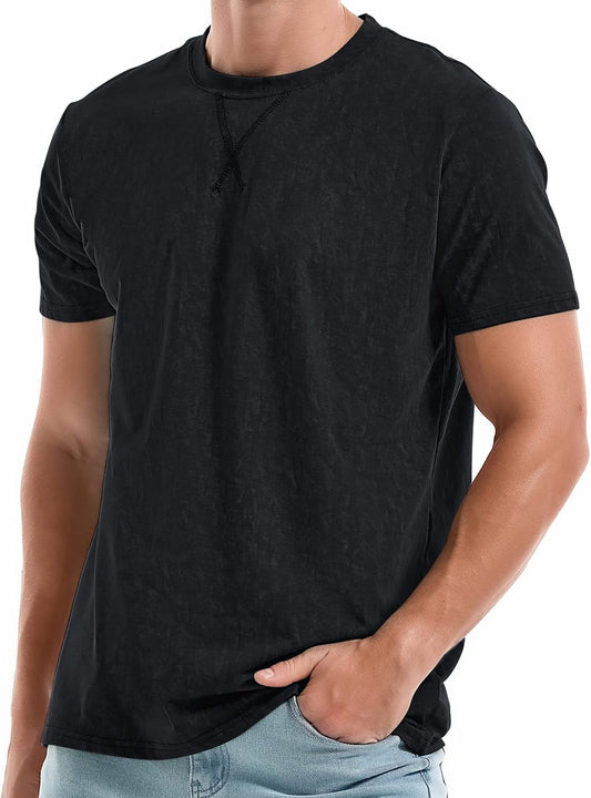 HOTKLIEGOU Men's T-Shirts - Premium Cotton Crew Neck Tees S - 4XL