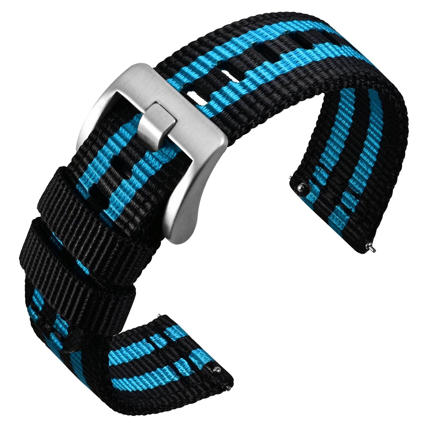 HOTANNEFIT Quick Release Watch Bands, Military Nylon Watch Strap for Men, Multiple Colors & Width (18mm, 19mm, 20mm, 22mm, 24mm)