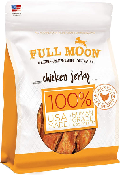 HOTFull Moon® Chicken Jerky Dog Treats 12 oz | Human Grade, No corn, No wheat, No soy, Glycerin Free, Made in the USA
