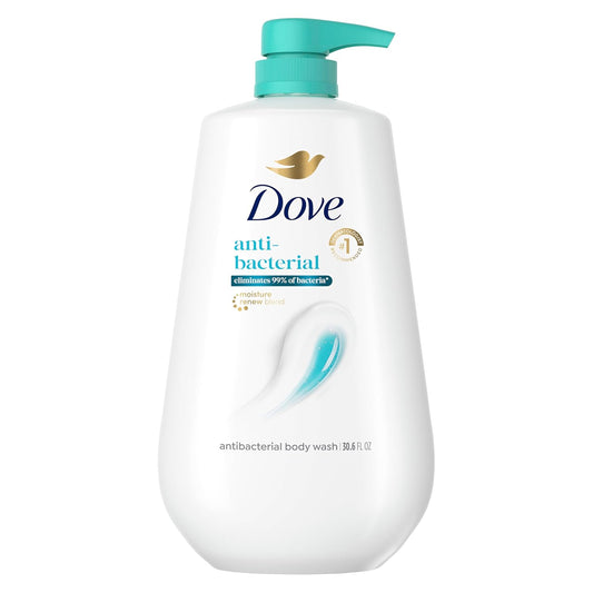 HOTDove 24hr Lotion Antibacterial Body Wash with Pump, 30.6 oz | Eliminates 99% of bacteria while helping protect skin from dryness and leaving skin soft