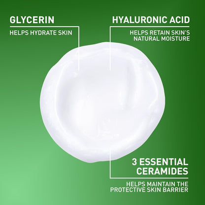 HOTCeraVe Hydrating Facial Cleanser, Moisturizing Face Wash For Dry Skin, Hyaluronic Acid + Ceramides + Glycerin, Hydrating Cleanser For Normal To Dry Skin, National Eczema Association Certified, 19 Oz