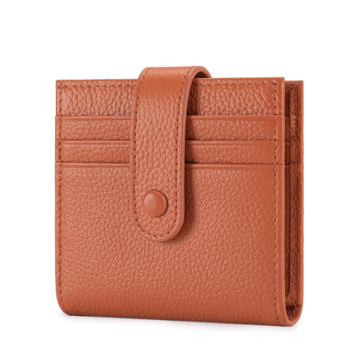 HOTSmall Wallet For Women Slim Leather Bifold Wallets RFID Credit Card Holder With Zipper Coin Pouch ID Window,Red