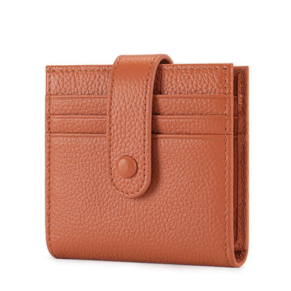 HOTSmall Wallet For Women Slim Leather Bifold Wallets RFID Credit Card Holder With Zipper Coin Pouch ID Window,Red