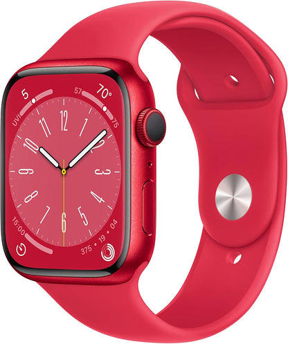 HOTApple Watch Series 8 (GPS, 41MM) - Starlight Aluminum Case with Starlight Sport Band M/L (Renewed Premium)