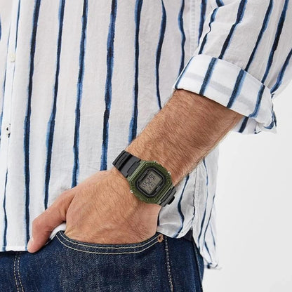 HOTCasio W218H Series | Men’s Digital Watch | 50M WR | 1/100 Second Stopwatch | 100 SEC Chronograph | LED Backlight | Countdown Timer | Daily Alarm | Hourly Time Signal | 7 Year Battery