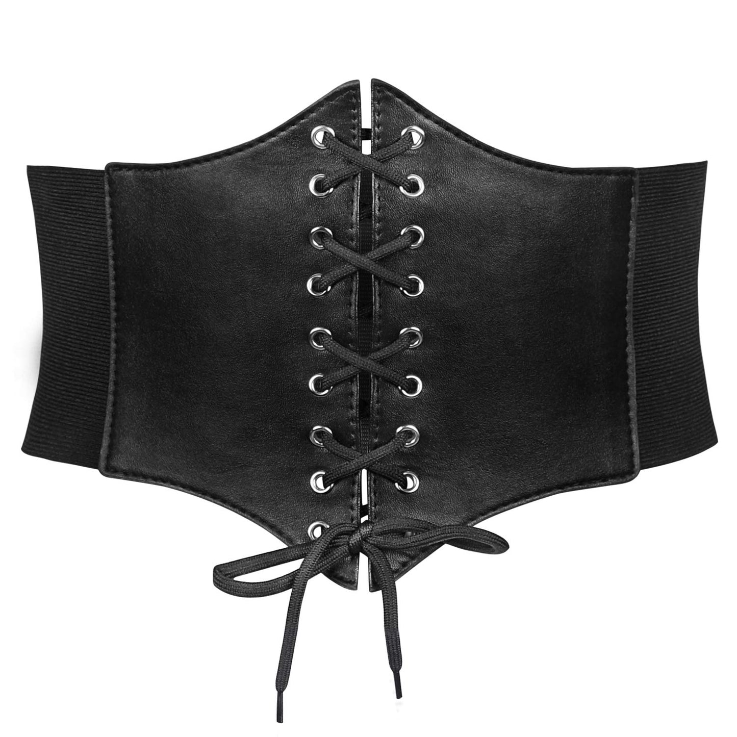 HOTJASGOOD Women’s Elastic Costume Waist Belt Lace-up Tied Waspie Corset Belts for Women