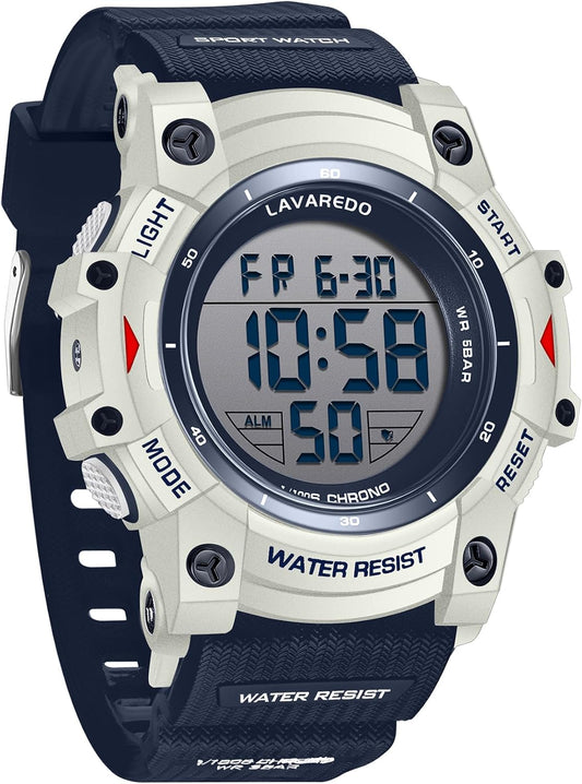 HOTMen's Digital Watch Sports Outdoor Waterproof Watches for Men with LED Backlight Alarm Stopwatch Mens Watches Digital Chronograph Military Date