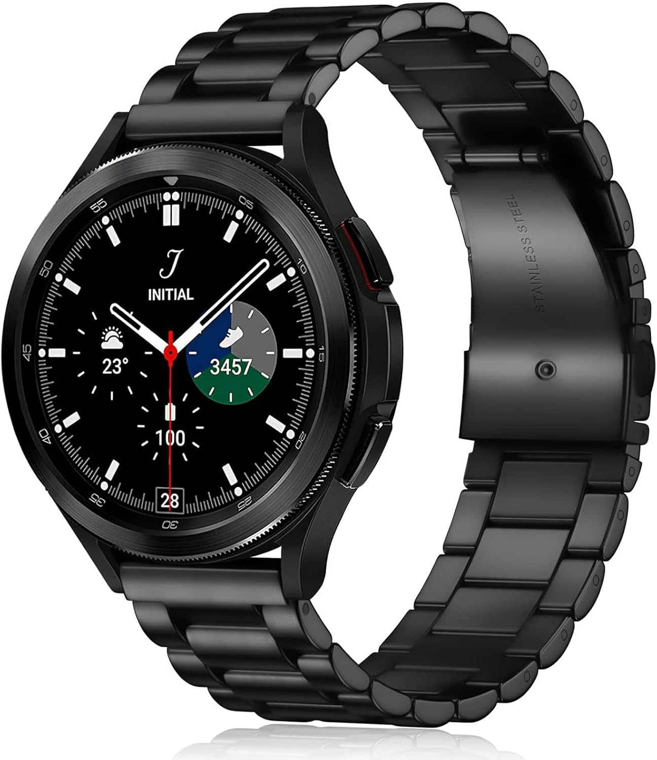 HOTNelumbo Quick Release Metal Chain Watch Bands,22MM Solid Stainless Steel Business Bracelet Strap for Samsung Gear S3/Galaxy Watch 46mm(2019)/Galaxy Watch 3 45mm