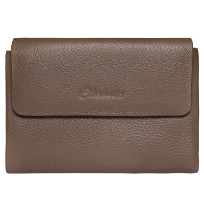 HOTBifold Wallet for Women Genuine Leather, [Large Capacity] [Magnetic Closure] Female Ladies Wallet Card Holder with ID Window, Zipper Coin Pockets (Burgundy)