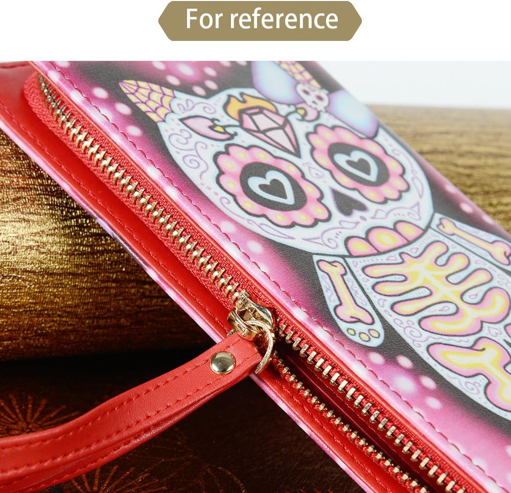 HOTNIWAHO Women's Leather Long Wallet Design American Pit Bull Terrier Dog Paws Pattern, Dog mom gifts