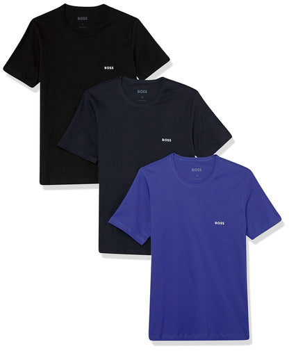 HOTBOSS Men's Logo Embroidered Cotton Tee 3 Pack