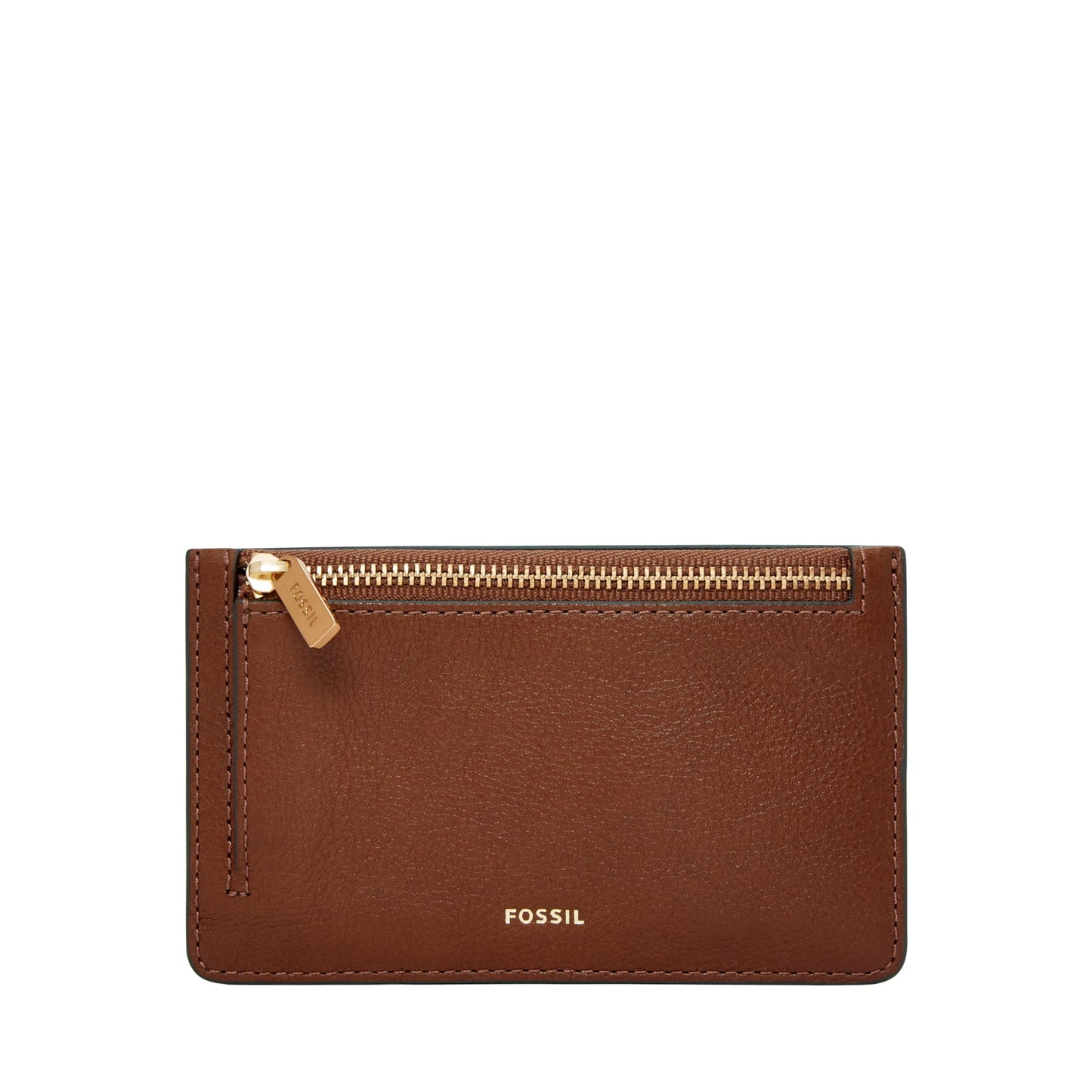 HOTFossil Women's Logan RFID-Blocking Leather Zip Around Card Case Wallet with Keychain