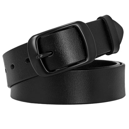 HOTSUOSDEY Women Belts For Jeans Dresses Pants Ladies Leather Waist Belt with Elegant Buckle, Width 1.3"