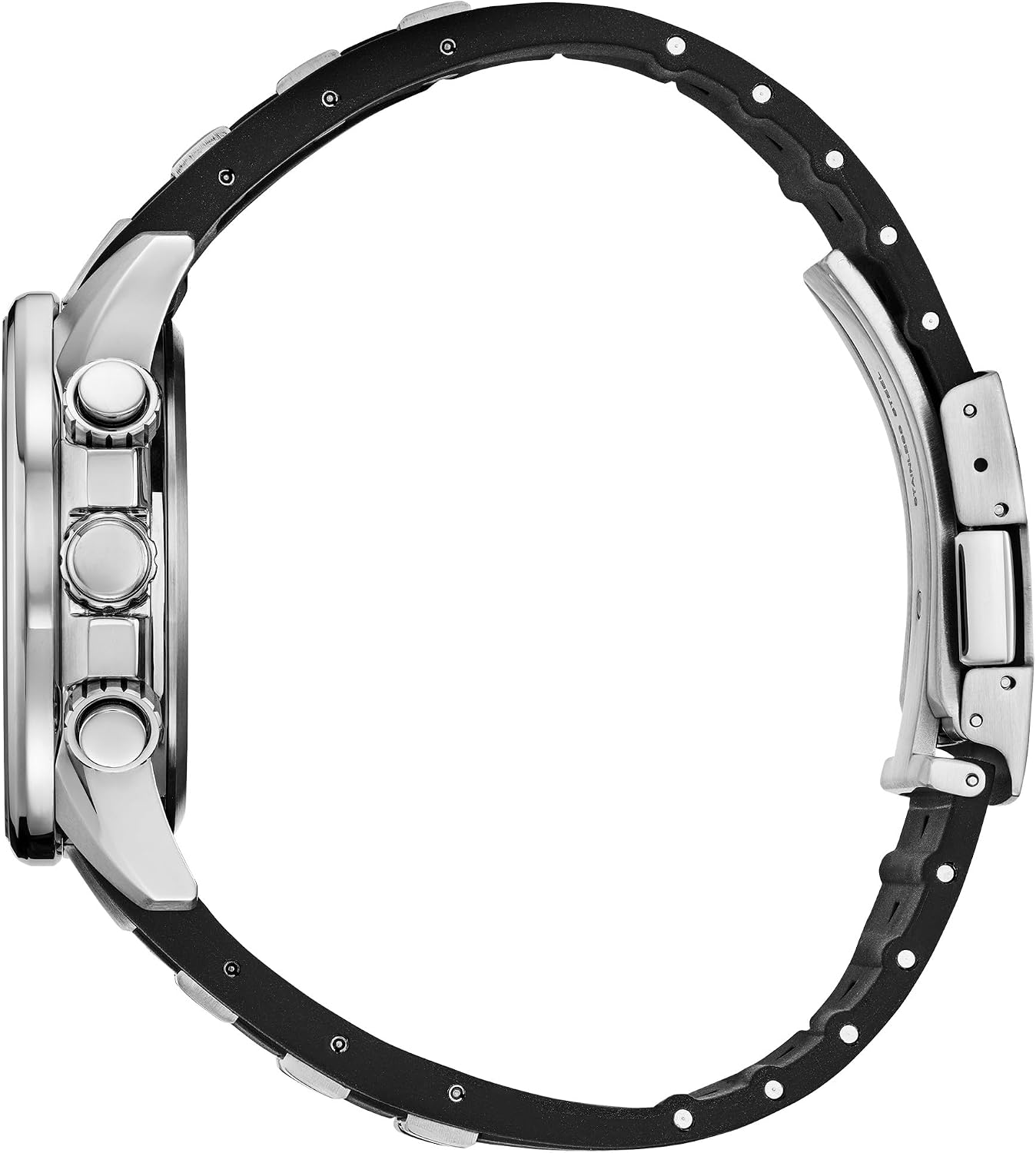 HOTCitizen Men's Eco-Drive Sport Luxury PCAT Watch, Stainless Steel & Polyurethane Strap, Chronograph, Atomic Timekeeping