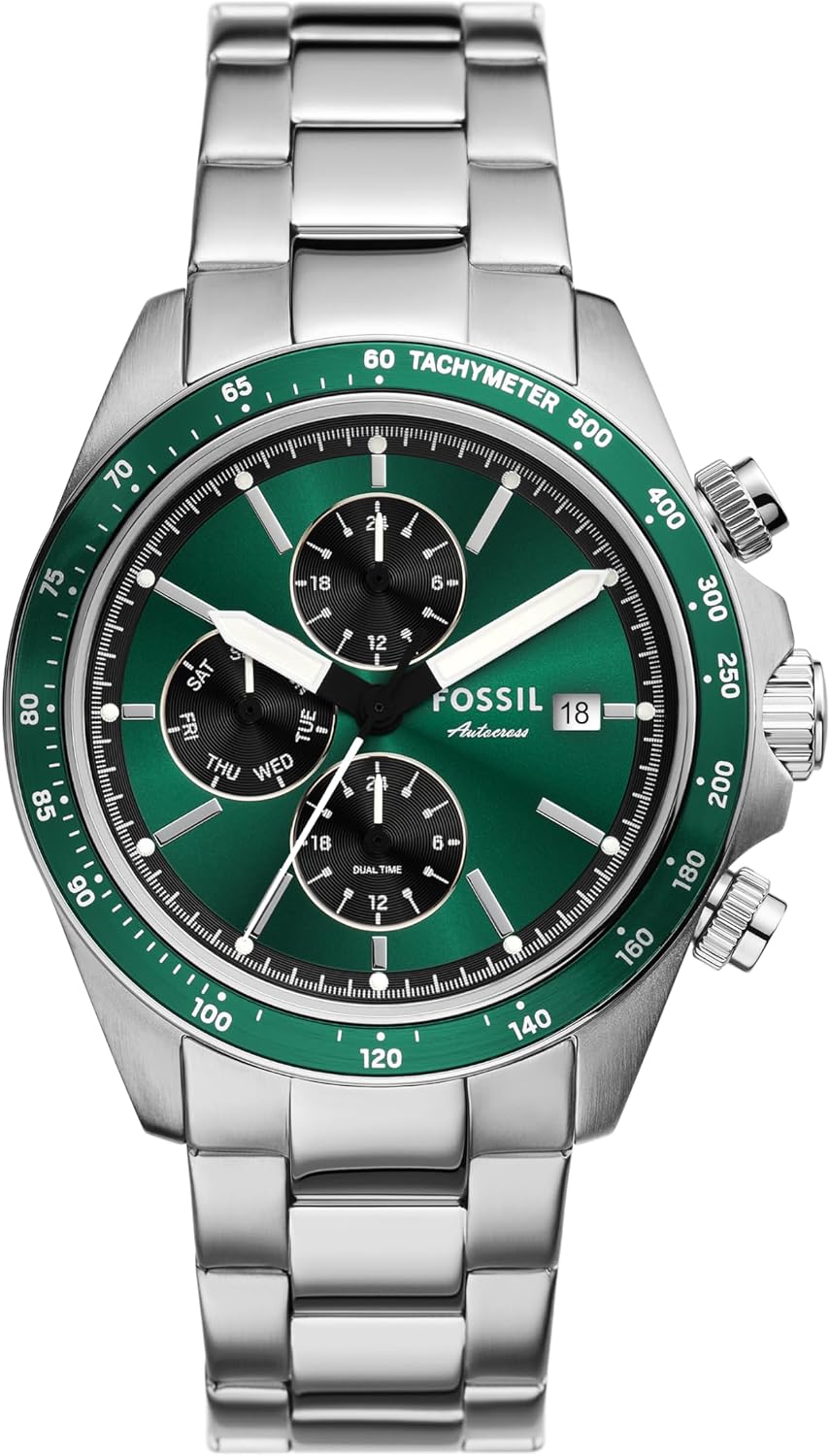 HOTFossil Men's Watch, Autocross Multifunction Stainless Steel Watch for Men
