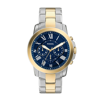 HOTFossil Men's Watch, Grant Quartz Stainless Steel Chronograph Watch for Men