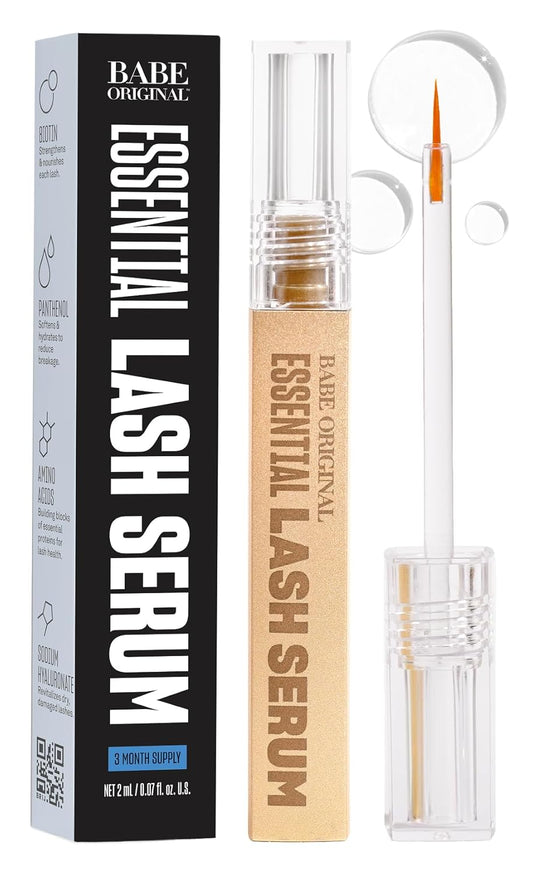 HOTBabe Original Lash Serum - Fuller & Longer Looking Eyelashes, Advanced Lash Enhancing Treatment for Natural Lashes, Extensions & Eyebrows, Vegan & Cruelty-Free