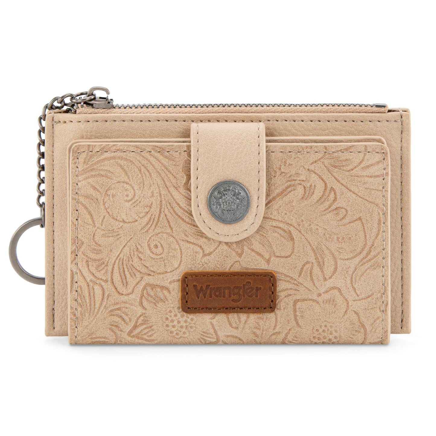 HOTMontana West X Wrangler Small Womens Wallet Slim Credit Card Holder Minimalist Brown Keychain Wallet Compact Western Card Organizers