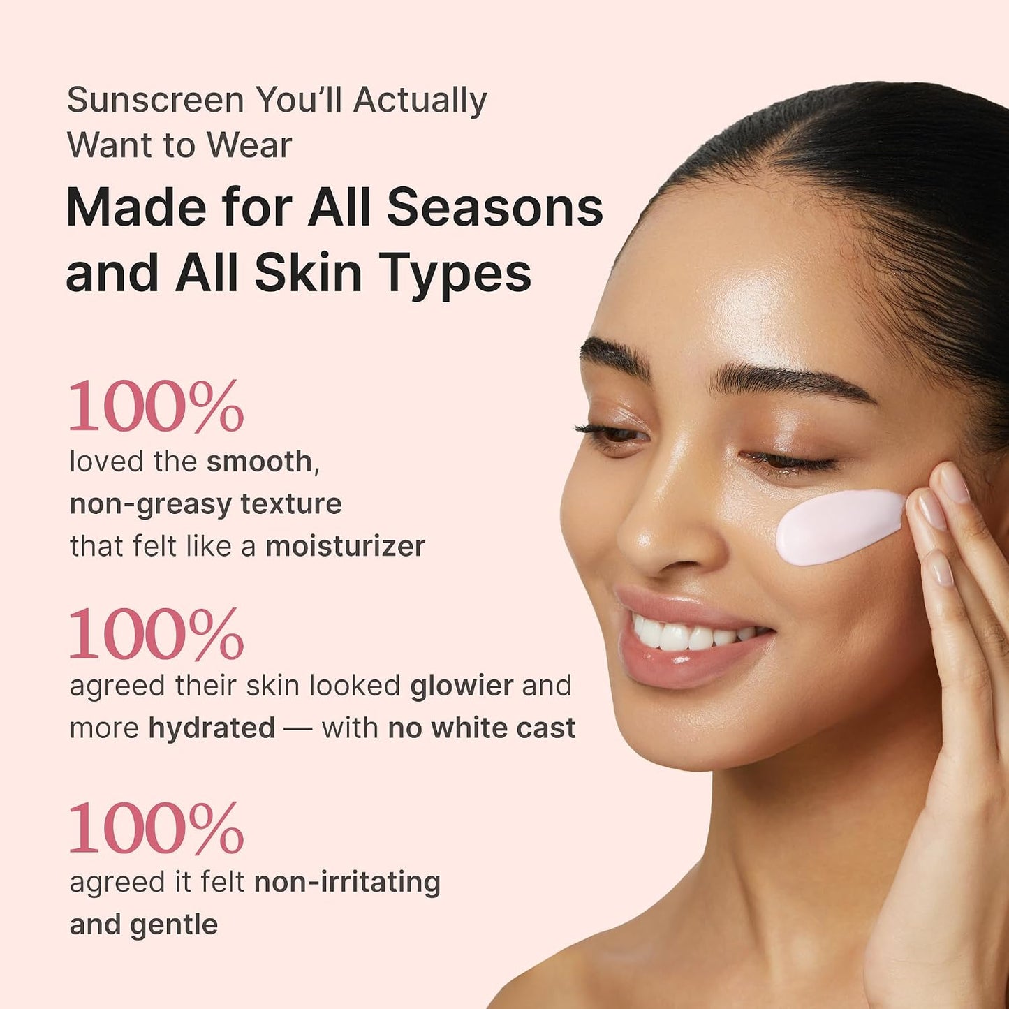 HOTmedicube Sunscreen No Cast Just Glow Collagen | SPF 50 Broad Spectrum Face Sunscreen | Lightweight, Non-Sticky, Hydrating Formula | Peptide, Cica for Soothing & Glow | Korean Skincare