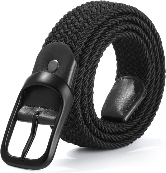 HOTAWAYTR Women Braided Elastic Belt - Women Stretch Woven Fabric Belt for Jeans