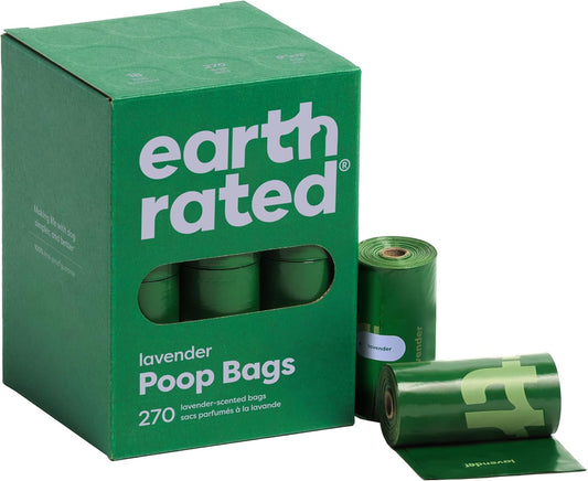 HOTEarth Rated Poop Bags for Dogs, Guaranteed Leak Proof and Extra Thick Waste Bag Refill Rolls, Lavender Scented, 270 Bags