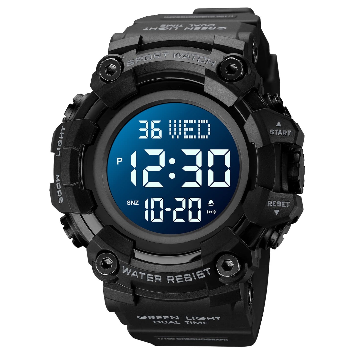 HOTFANMIS Mens Military Multifunction Digital LED Watch Electronic Waterproof Alarm Quartz Sports Watch