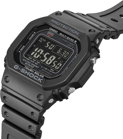 HOTCasio G-Shock GWM5610U-1B Men's Tough Solar Atomic Digital Watch, Multi-Band 6 Radio Controlled, 200M Water Resistant, Shock Resistant, LED Backlight, Black Resin Strap