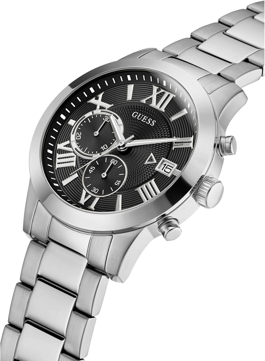 HOTGuess Men's Analog Dress Watch| Stainless Steel Case| 50M Water Resistance