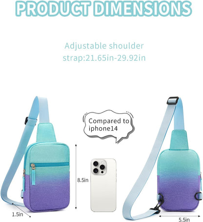 HOTBirthday Back to School Gifts for Teen Girls 8-12, Fanny Pack Crossbody Bag | 8 9 10 11 12 Year Old Girl Birthday Gifts, Kids Sling Bag Purse Travel Essential, Preppy Fashion Tween Girl Gift Trendy Stuff