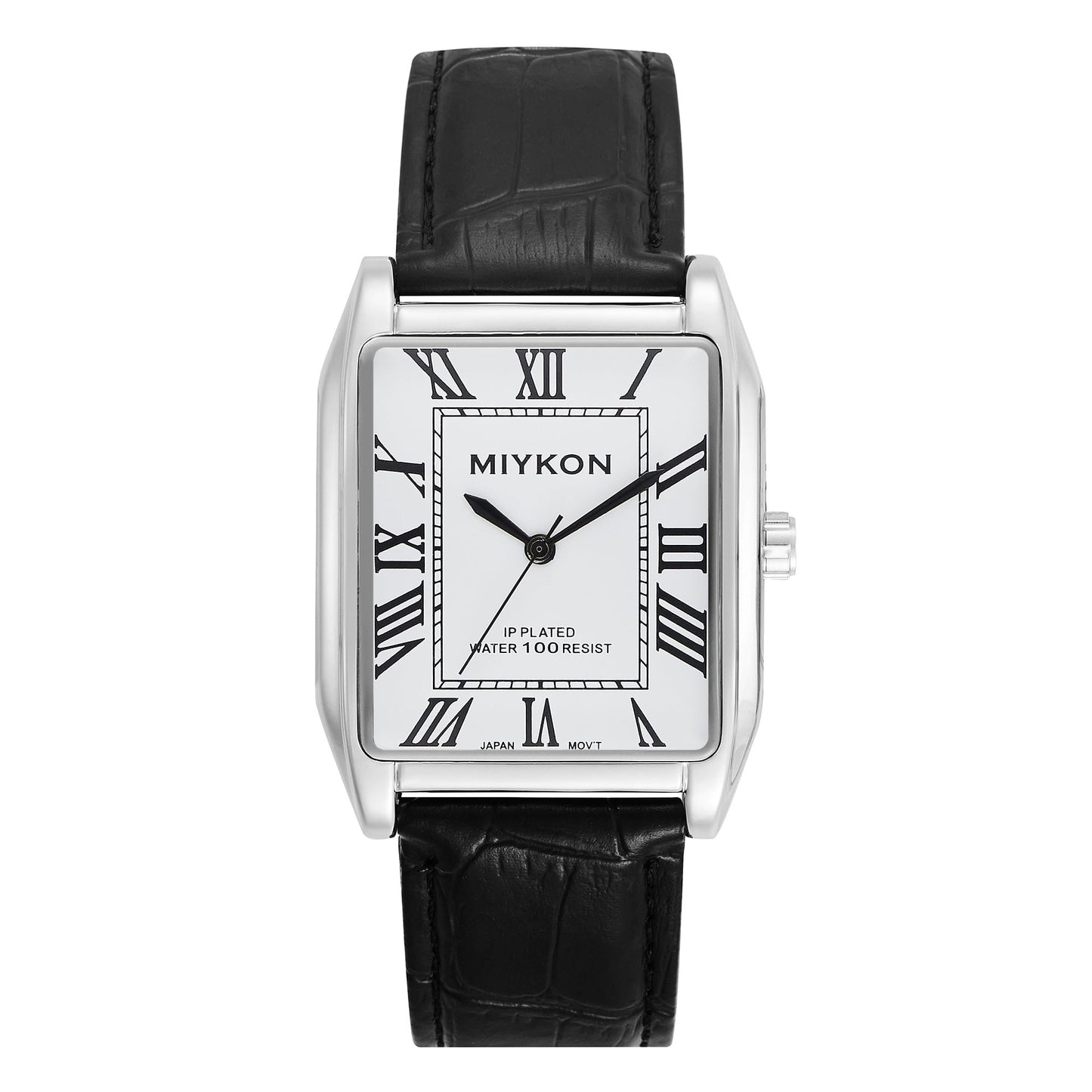 HOTMiykon Vintage Watches for Men – Classic Tank Square Analog Watch with Genuine Leather Wrist Strap, Mens Dress Watches – Japanese Quartz, Waterproof to 100ft