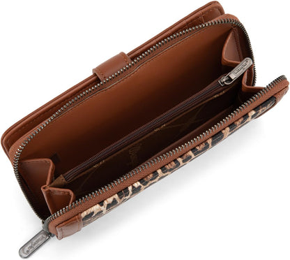 HOTX Wrangler Women's Wallets Bifold Wristlet Wallets for Women Large Capacity Credit Card Wallet with ID Window