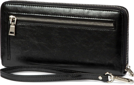 HOTWallets for Women RFID Blocking Leather Zip Around Wristlet Clutch Travel Purse