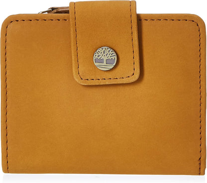 HOTTimberland Women's Leather Rfid Small Indexer Wallet Billfold, Red, One Size