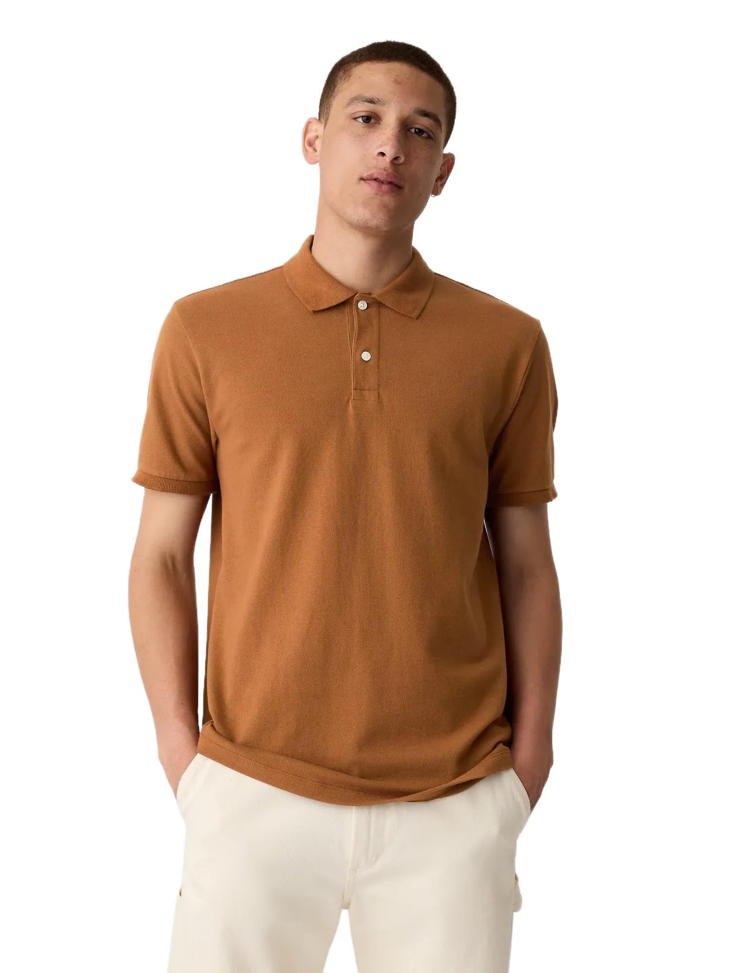 HOTGap Men's Stretch Pique Polo Shirt