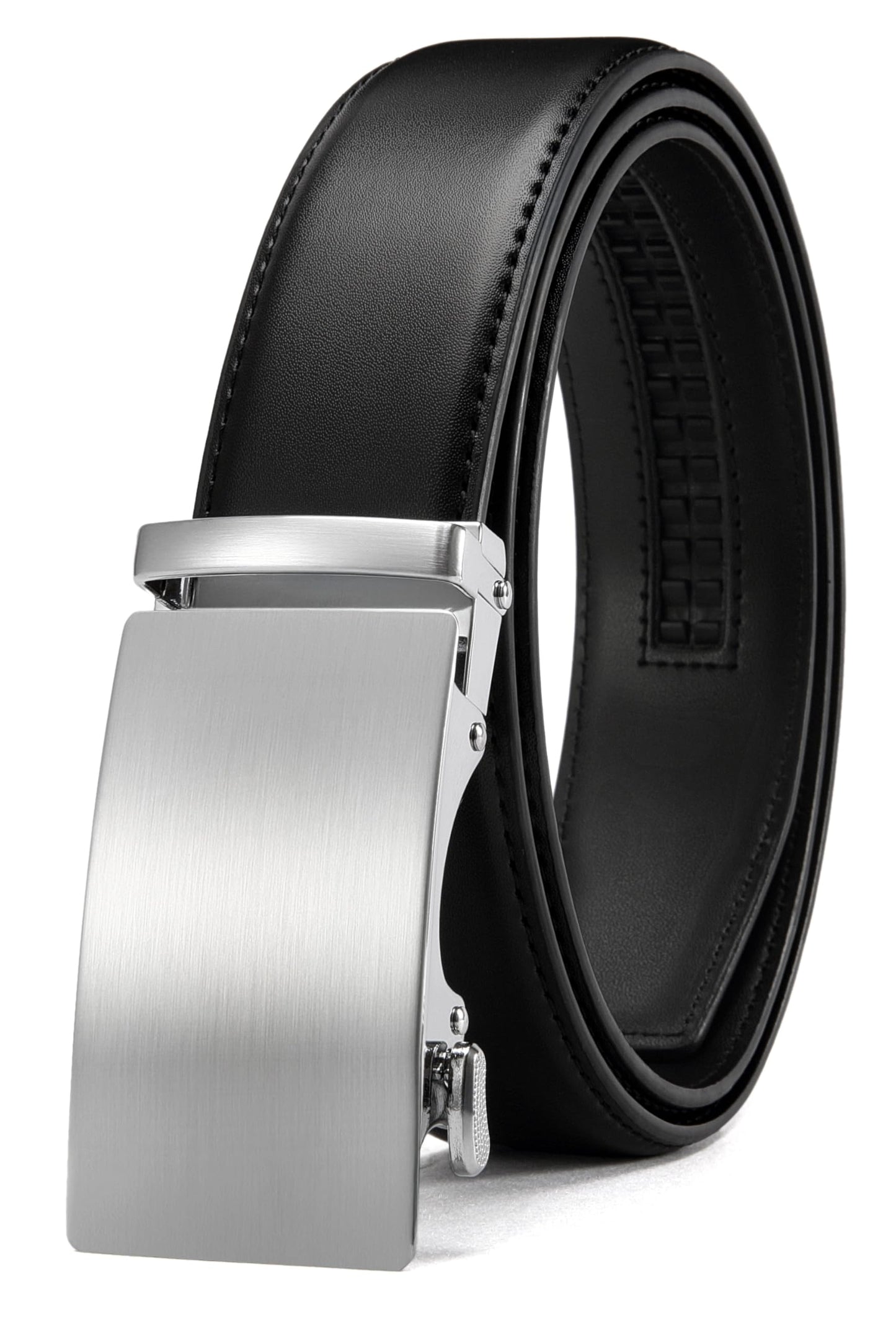 HOTCHAOREN Mens Belt - Mens Ratchet Belt Leather 1 3/8" for Dress Pant - Micro Adjustable Belt Fit Everywhere