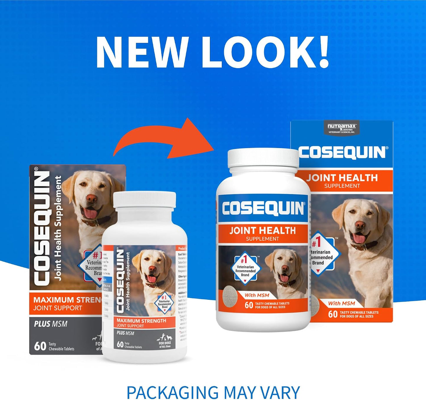 HOTNutramax Cosequin Joint Supplement, Glucosamine for Dogs, Chew Tabs, 60ct | Glucosamine & Chondroitin for Dogs, Supports Healthy Joints, Chewable Tablets for All Breeds & Sizes, All Ages
