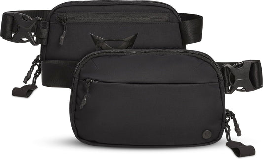 HOTVertx Everyday Tactical Fanny Pack 2.1-100% Nylon Fanny Pack for Men and Women with CCW-Ready Design and Rapid Access Tab - Black - 2L