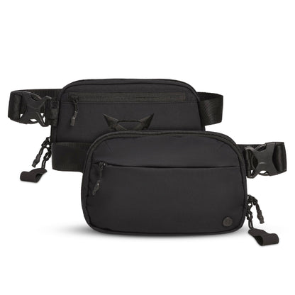 HOTVertx Everyday Tactical Fanny Pack 2.1-100% Nylon Fanny Pack for Men and Women with CCW-Ready Design and Rapid Access Tab - Black - 2L
