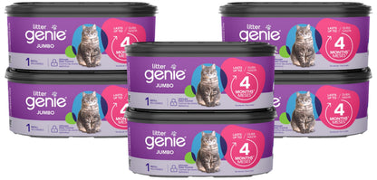 HOTLitter Genie Refill Bags | Jumbo 2-Pack, 56 Total ft | Up to 8 Months of Supply in 2 cartridges | Ultimate Odor Control Cat Litter Bags