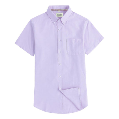 HOTMen's Oxford Dress Shirt Short Sleeve Button Down Shirts Business Casual with Chest Pocket for Gifts